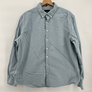 Daniel Hechter Paris Button Down Long Sleeve Mens 2XL Blue Chambray Stretch